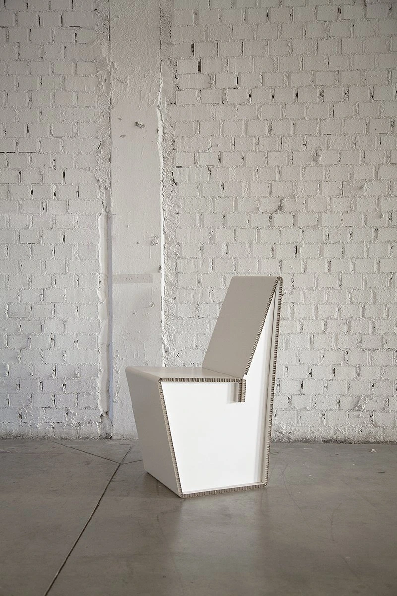 Sillón de cartón para eventos cómodo y resistente