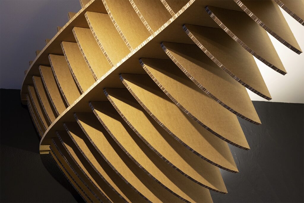 Mostrador paramétrico de cartón ecológico